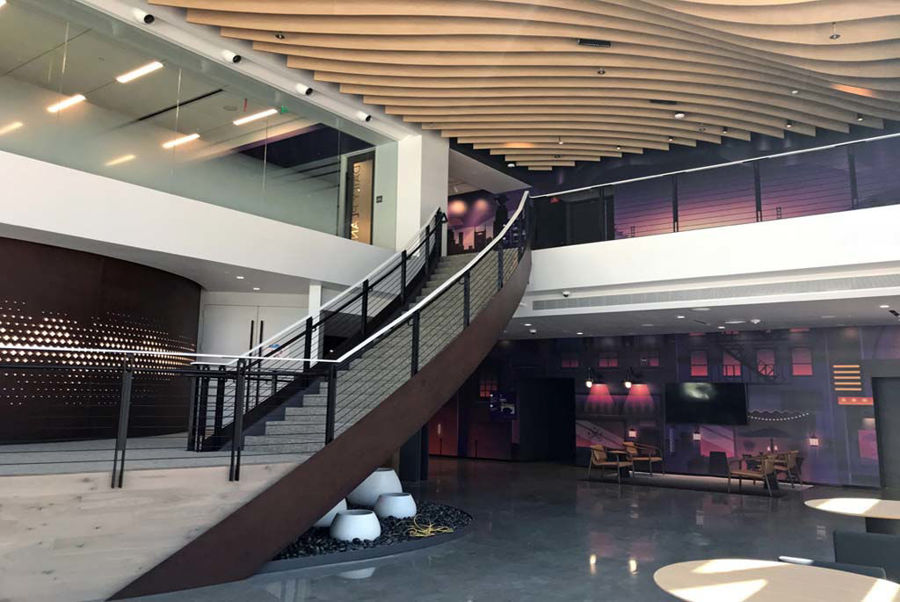 Spiral Staircase Graces the Lobby of San Jose Headquartered Tech Company